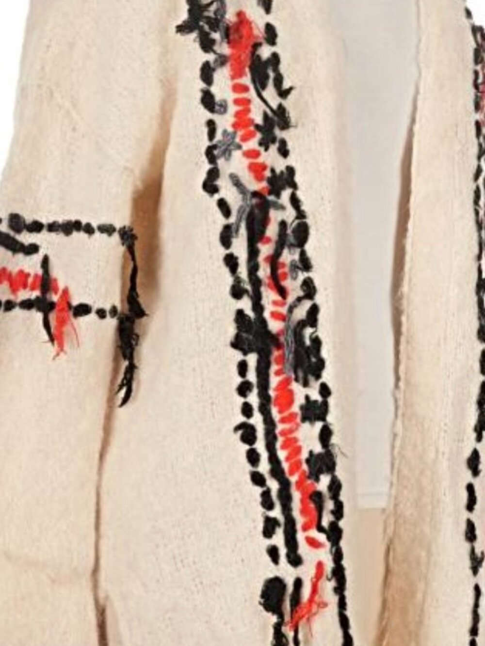 NWT Free People Geneva Cardigan Creme Llama Blend Boho Duster Western Lg $298 - Picture 2 of 10